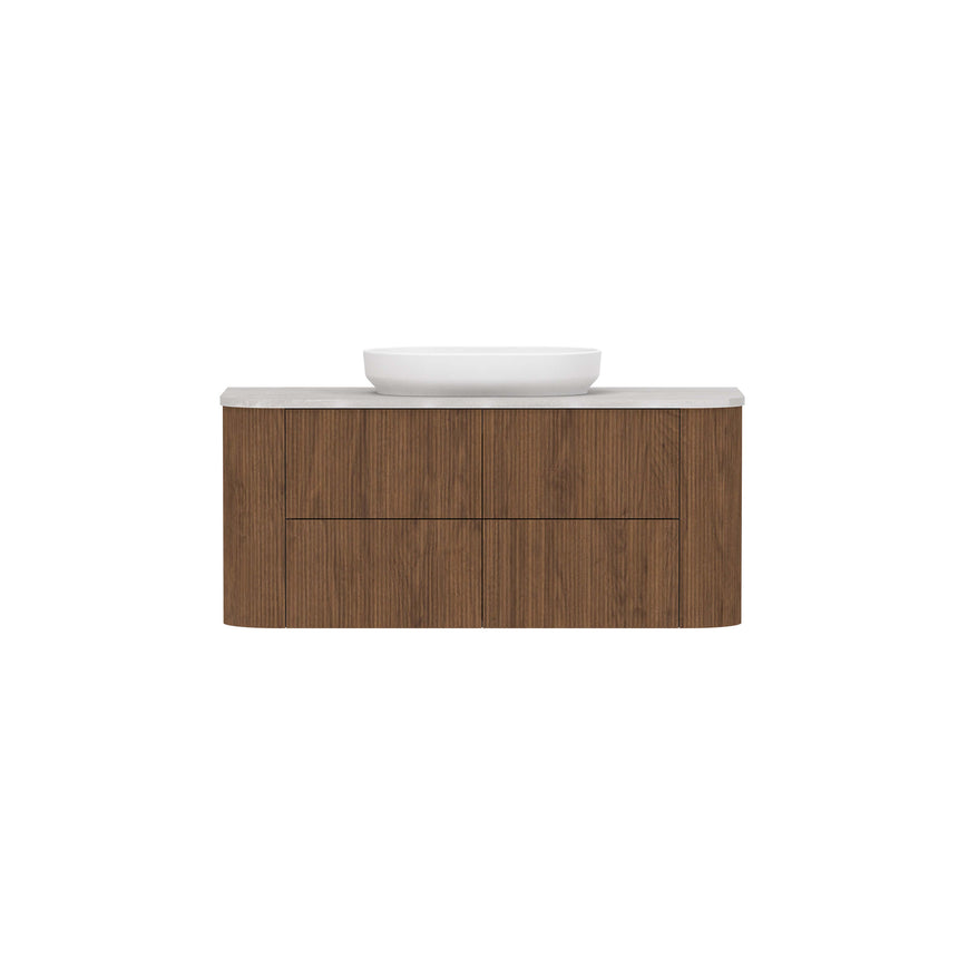 ADP Thirroul All Drawer Twin Wall Hung Vanity Cherry Pie Premium Solid Surface Vanity ADP