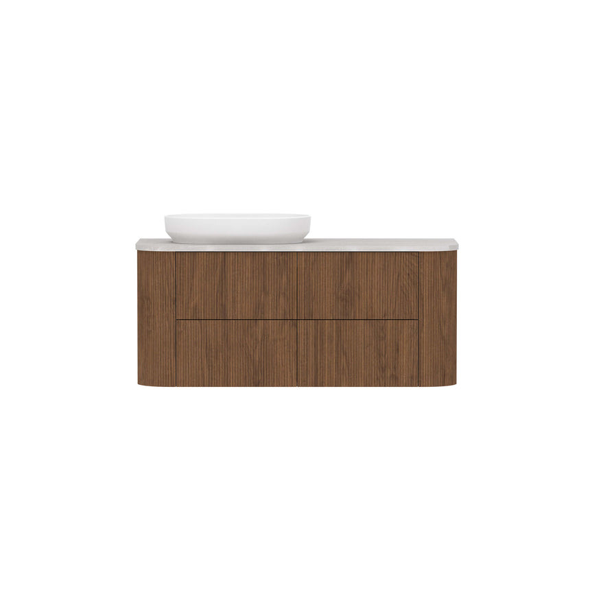 ADP Thirroul All Drawer Twin Wall Hung Vanity Cherry Pie Premium Solid Surface Vanity ADP
