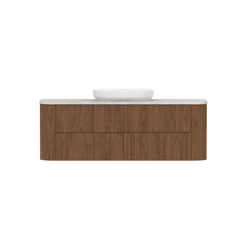 ADP Thirroul All Drawer Twin Wall Hung Vanity Cherry Pie Premium Solid Surface Vanity ADP