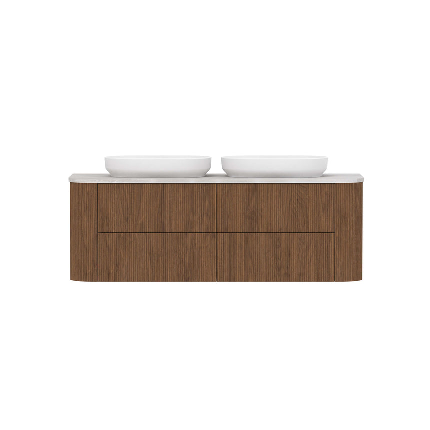 ADP Thirroul All Drawer Twin Wall Hung Vanity Cherry Pie Premium Solid Surface Vanity ADP