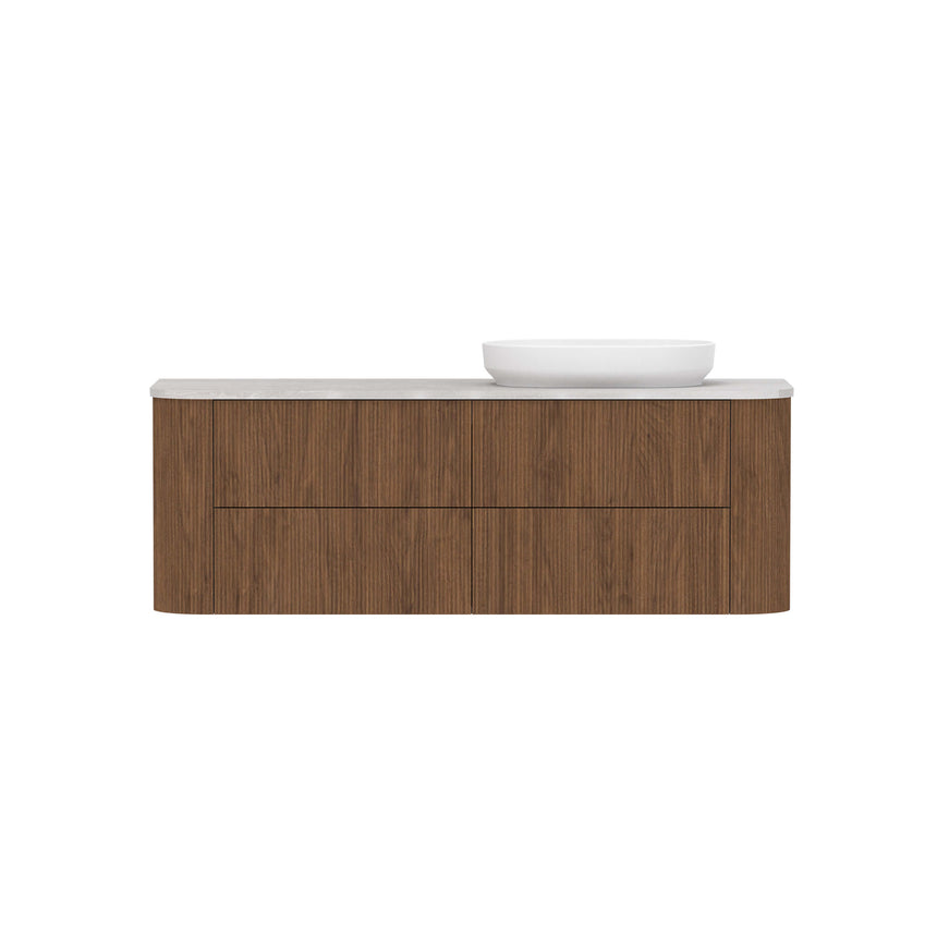 ADP Thirroul All Drawer Twin Wall Hung Vanity Cherry Pie Premium Solid Surface Vanity ADP