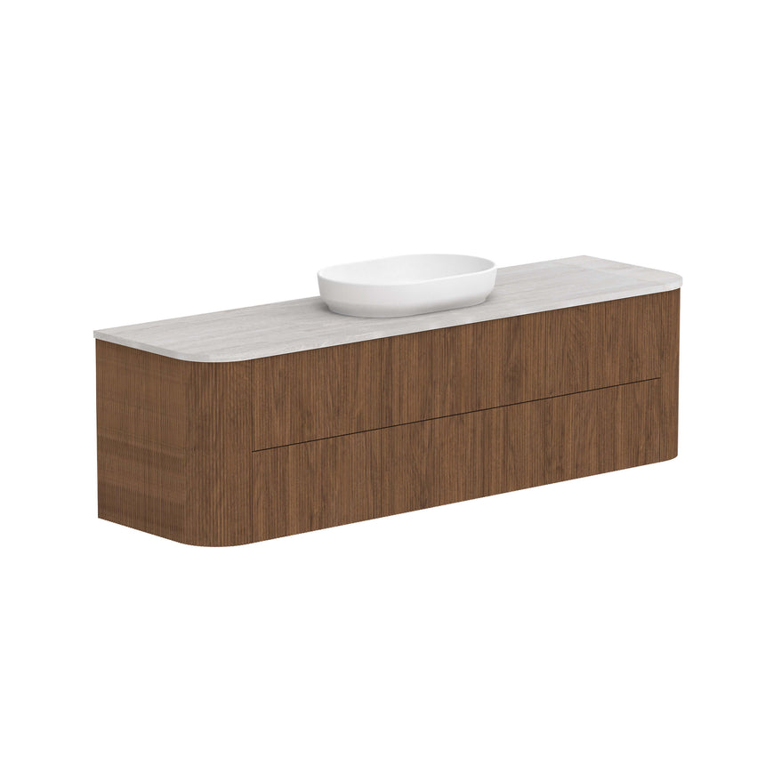 ADP Thirroul All Drawer Twin Wall Hung Vanity Cherry Pie Premium Solid Surface Vanity ADP 1800mm Center