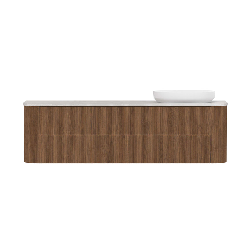 ADP Thirroul All Drawer Twin Wall Hung Vanity Cherry Pie Premium Solid Surface Vanity ADP