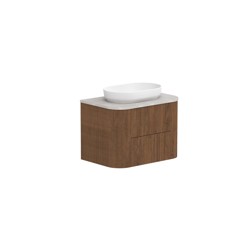 ADP Thirroul All Drawer Twin Wall Hung Vanity Cherry Pie Premium Solid Surface Vanity ADP 750mm Center