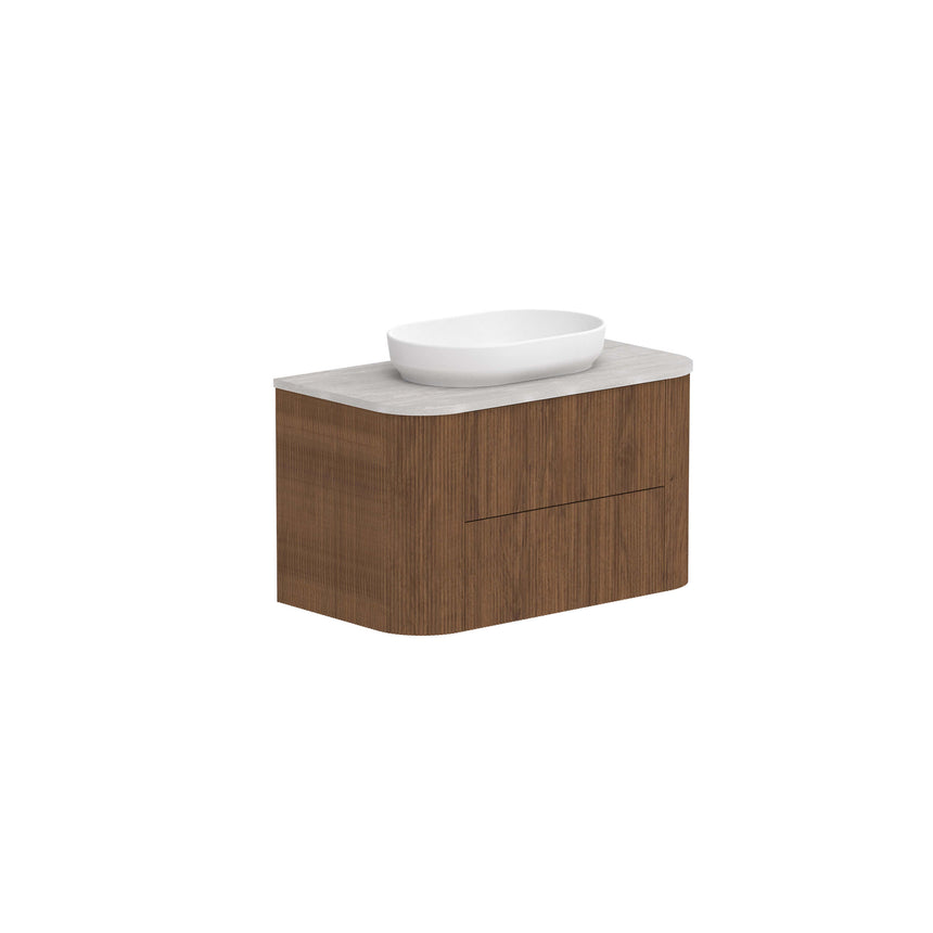 ADP Thirroul All Drawer Twin Wall Hung Vanity Cherry Pie Premium Solid Surface Vanity ADP 900mm Center
