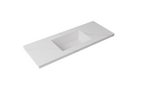 Carrara White Sintered Stone seamless Joined with fine ceramic basin Stone thickness 40mm Single Bowl No tap hole 1200mm