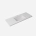 Carrara White Sintered Stone seamless Joined with fine ceramic basin Stone thickness 40mm Single Bowl 12  O'clock tap hole 1200mm