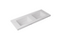 Carrara White Sintered Stone seamless Joined with fine ceramic basin Stone thickness 40mm Double Bowl No tap hole 1200mm