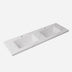 Carrara White Sintered Stone seamless Joined with fine ceramic basin Stone thickness 40mm Double Bowl 12  O'clock tap hole 1500mm