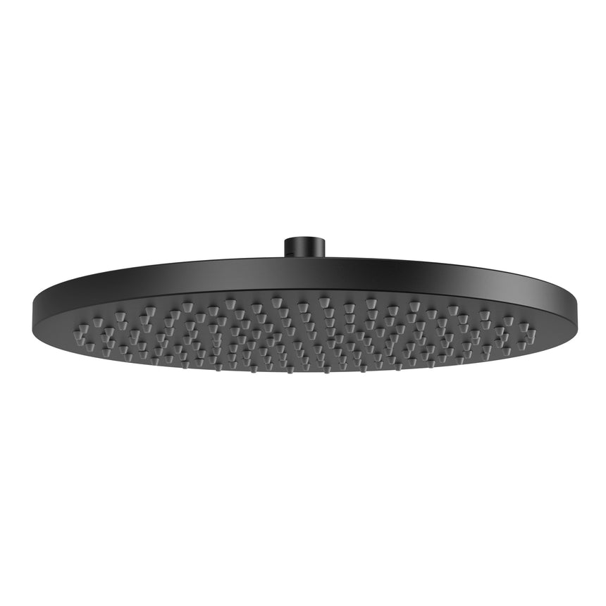 Phoenix Vivid Shower Rose 300mm Round Matte Black, product view