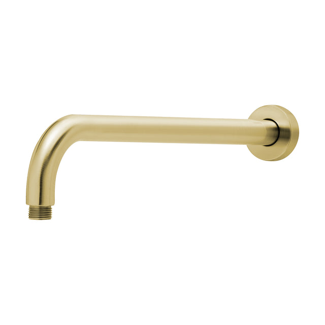 Phoenix Vivid Shower Arm 400mm Round Brushed Gold, product view