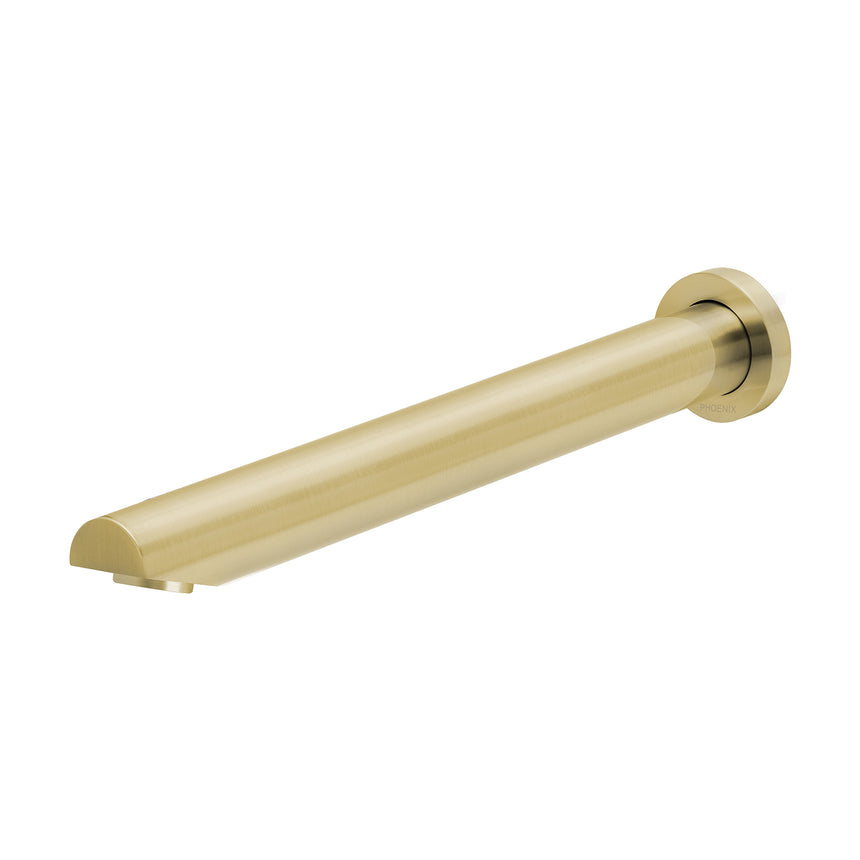 Phoenix Vivid Wall Bath Outlet 32 x 300mm Angled Brushed Gold, product view