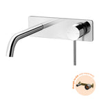 Phoenix Vivid Slimline SwitchMix Wall Basin / Bath Mixer Set 180mm Fit-Off Kit Chrome