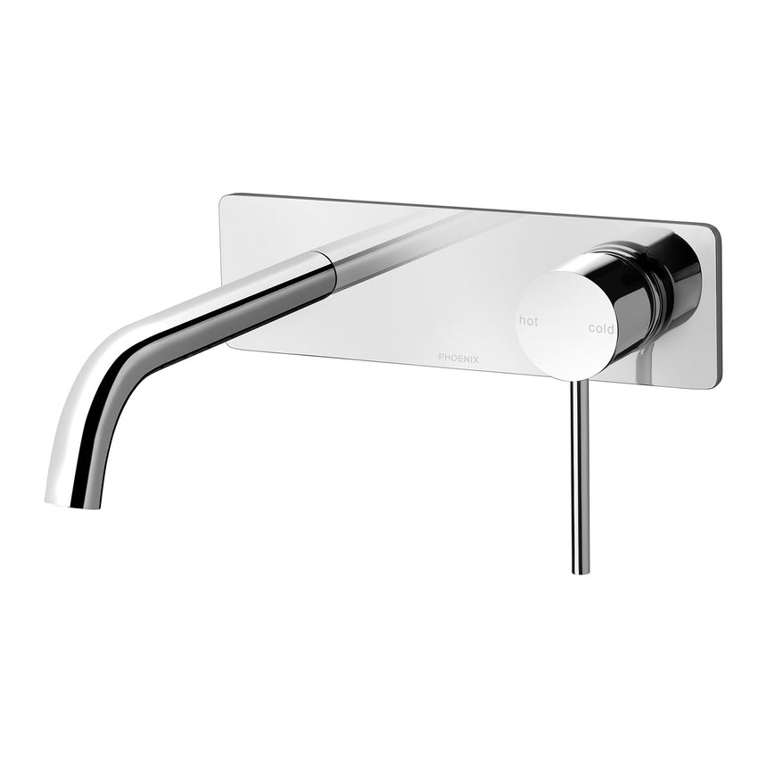 Phoenix Vivid Slimline SwitchMix Wall Basin / Bath Mixer Set 180mm Chrome, product view