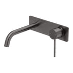 Phoenix Vivid Slimline SwitchMix Wall Basin / Bath Mixer Set 180mm Brushed Carbon