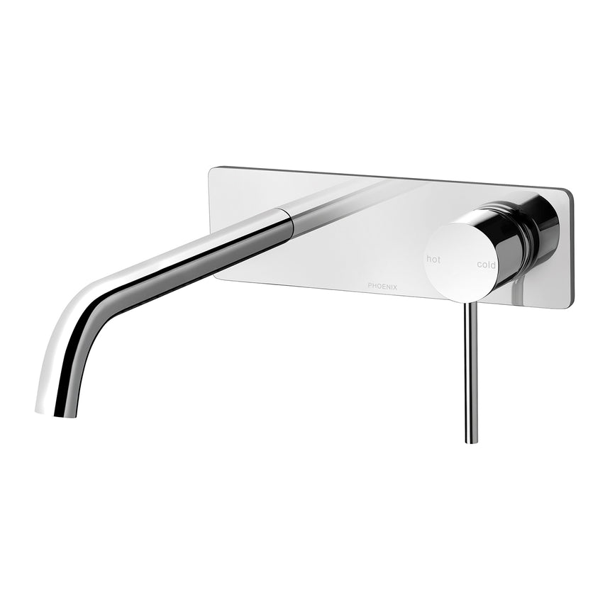 Phoenix Vivid Slimline SwitchMix Wall Basin / Bath Mixer Set 230mm Chrome, product view