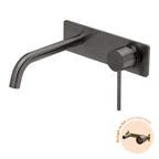 Phoenix Vivid Slimline SwitchMix Wall Basin / Bath Mixer Set 230mm Fit-Off Kit Brushed Carbon