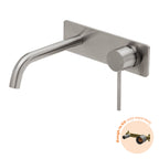 Phoenix Vivid Slimline SwitchMix Wall Basin / Bath Mixer Set 230mm Fit-Off Kit Brushed Nickel