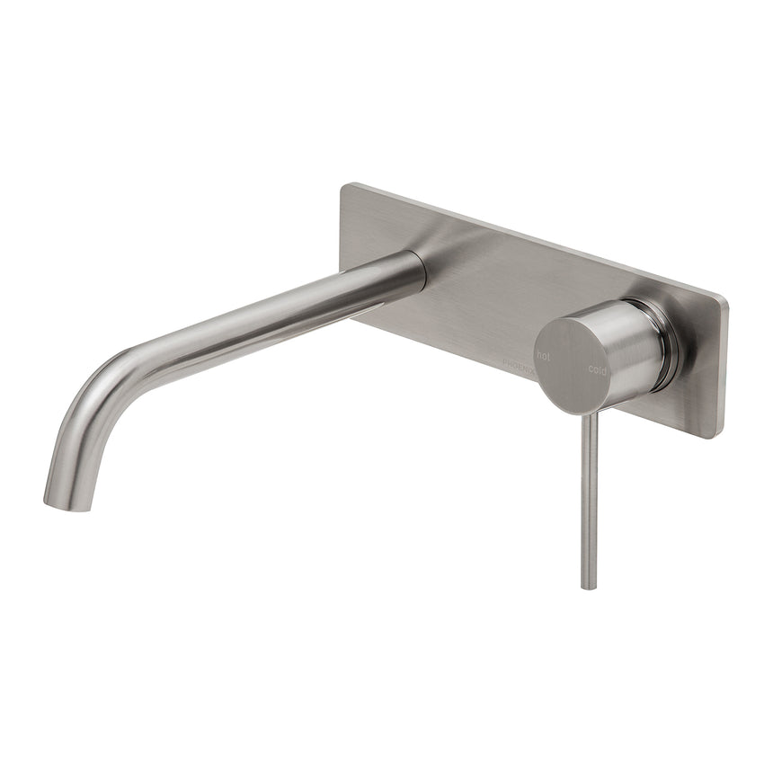 Phoenix Vivid Slimline SwitchMix Wall Basin / Bath Mixer Set 230mm Fit-Off Kit Brushed Nickel, additional product view