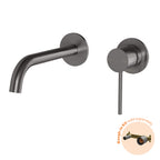 Phoenix Vivid Slimline SwitchMix Wall Basin/Bath Mixer Set 60mm Backplates Fit-Off Kit Brushed Carbon