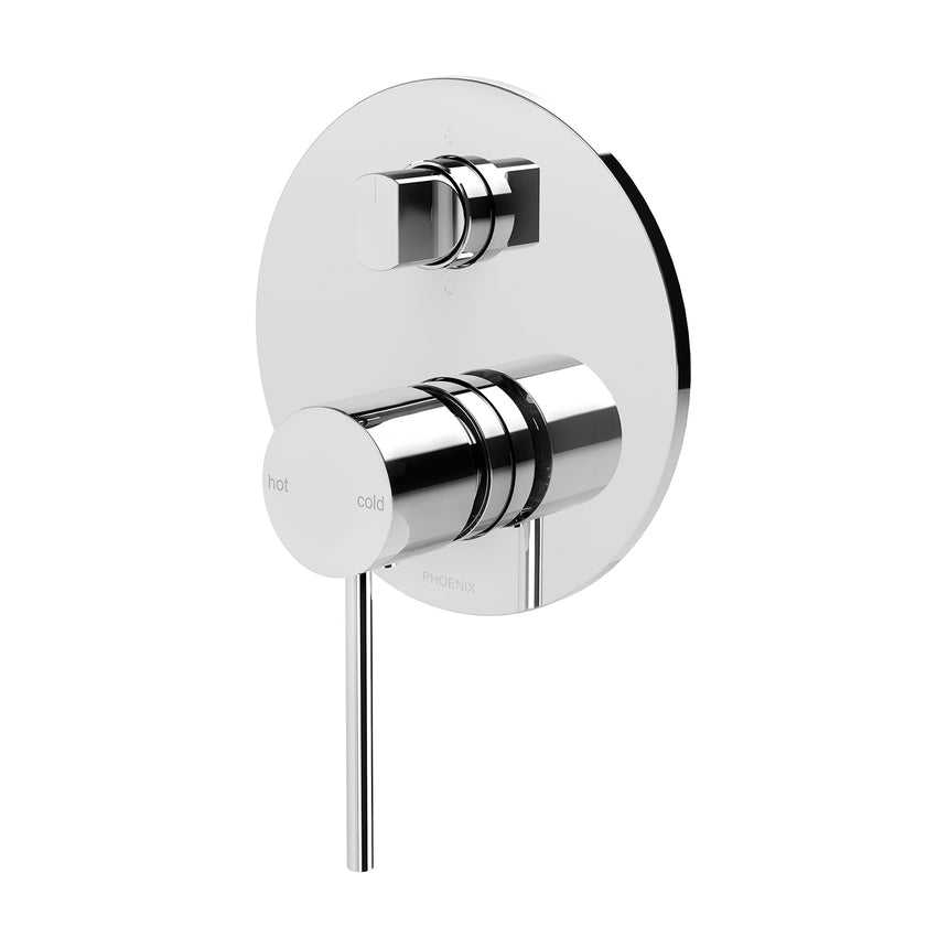 Phoenix Vivid Slimline SwitchMix Shower / Bath Diverter Mixer Fit-Off Kit Chrome, additional product view