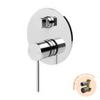 Phoenix Vivid Slimline SwitchMix Shower / Bath Diverter Mixer Fit-Off Kit Chrome