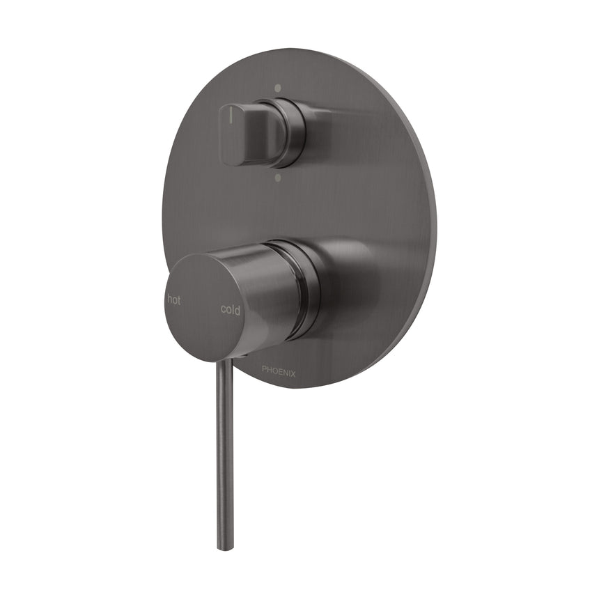 Phoenix Vivid Slimline SwitchMix Shower / Bath Diverter Mixer Fit-Off Kit Brushed Carbon, additional product view