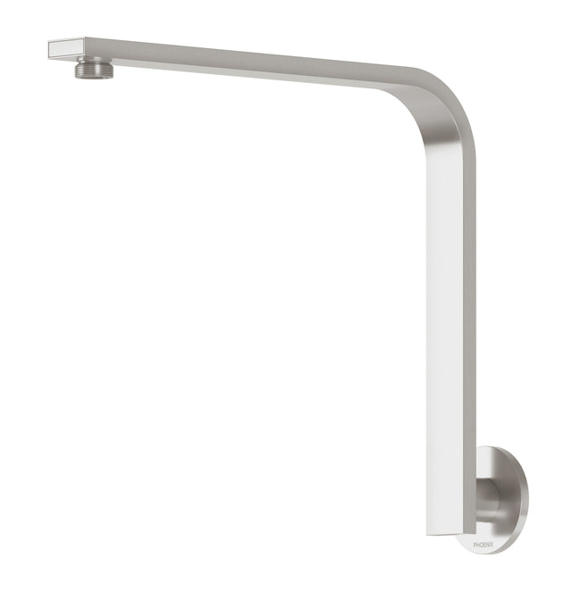 Phoenix Vivid Slimline High-Rise Shower Arm Round Plate Brushed Nickel, product view