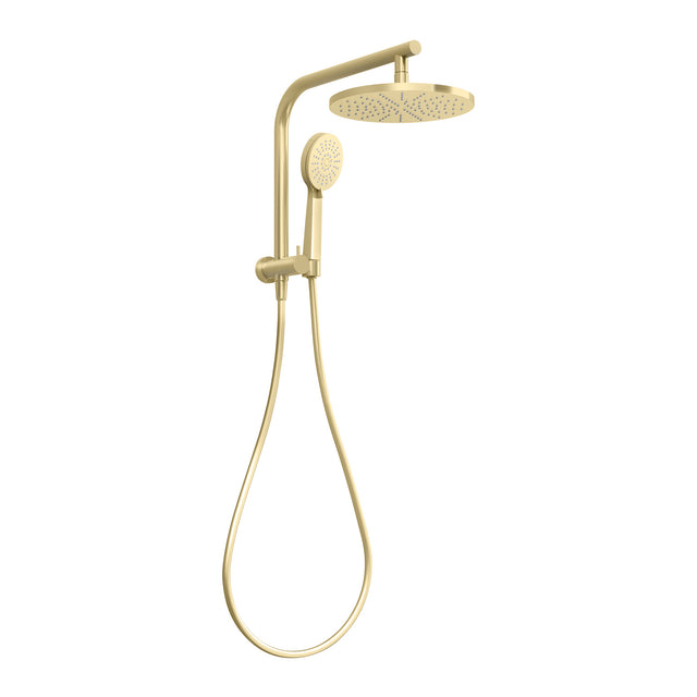 Phoenix Vivid Slimline Compact Twin Shower Brushed Gold, product view