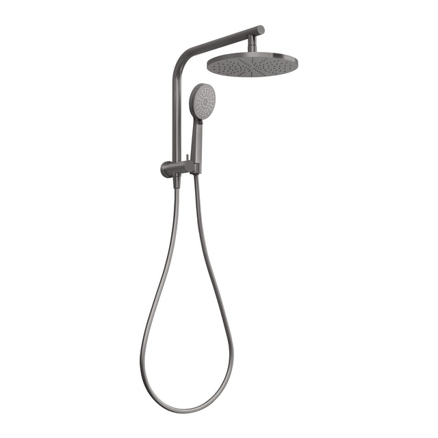 Phoenix Vivid Slimline Compact Twin Shower Brushed Carbon, product view