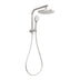 Phoenix Vivid Slimline Compact Twin Shower Brushed Nickel