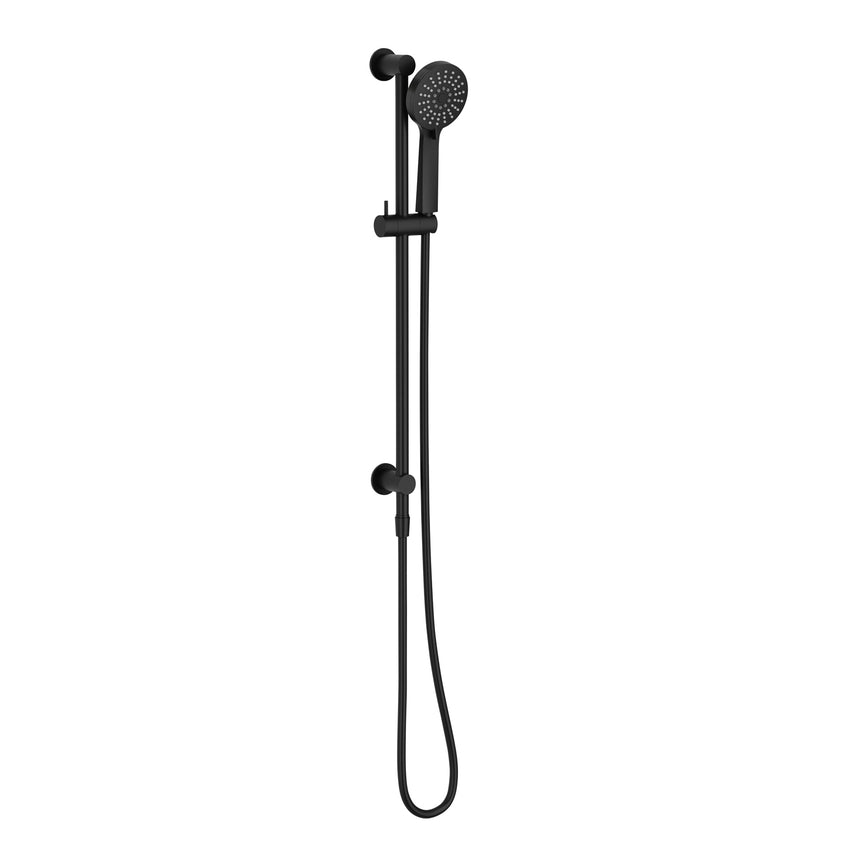 Phoenix Vivid Slimline Water Through Rail Shower Matte Black, product view