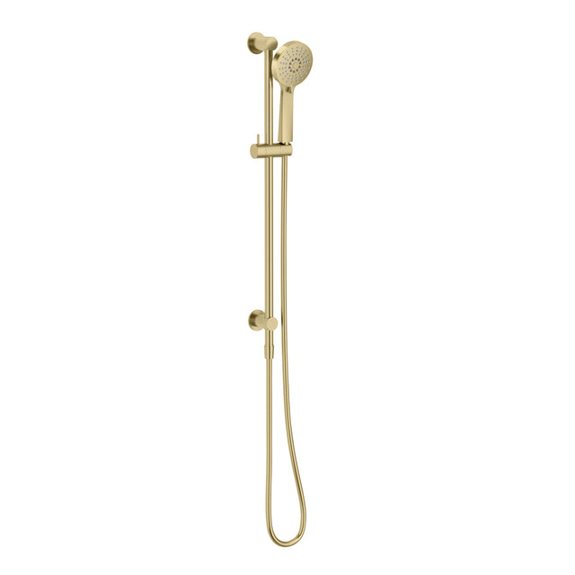 Phoenix Vivid Slimline Water Through Rail Shower Brushed Gold, product view