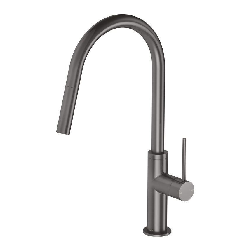 Phoenix Vivid Slimline Pull Out Sink Mixer 200mm Brushed Carbon, product view