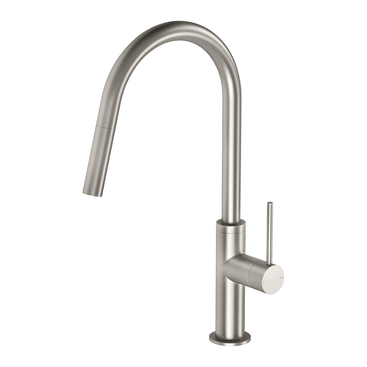 Phoenix Vivid Slimline Pull Out Sink Mixer 200mm Brushed Nickel 3D Viewer