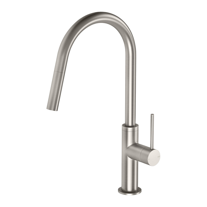 Phoenix Vivid Slimline Pull Out Sink Mixer 200mm Brushed Nickel, product view