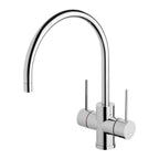 Phoenix Vivid Slimline Twin Handle Sink Mixer 220mm Gooseneck Chrome