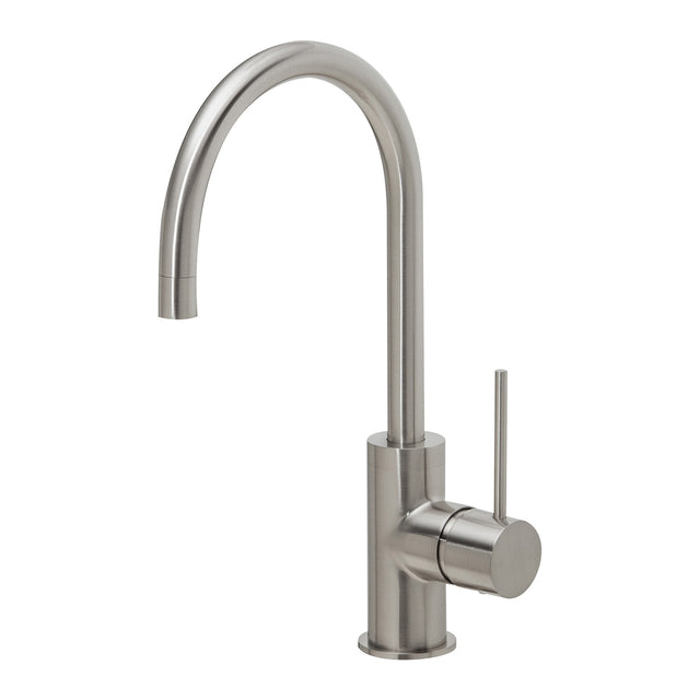 Phoenix Vivid Slimline Sink Mixer 160mm Gooseneck Brushed Nickel, product view