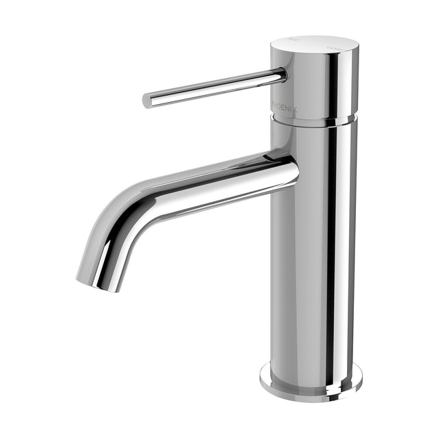 Phoenix Vivid Slimline Basin Mixer Curved Outlet Chrome, product view