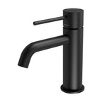 Phoenix Vivid Slimline Basin Mixer Curved Outlet Matte Black