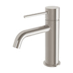 Phoenix Vivid Slimline Basin Mixer Curved Outlet Brushed Nickel