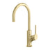 Phoenix Vivid Slimline Oval Sink Mixer 160mm Gooseneck Brushed Gold