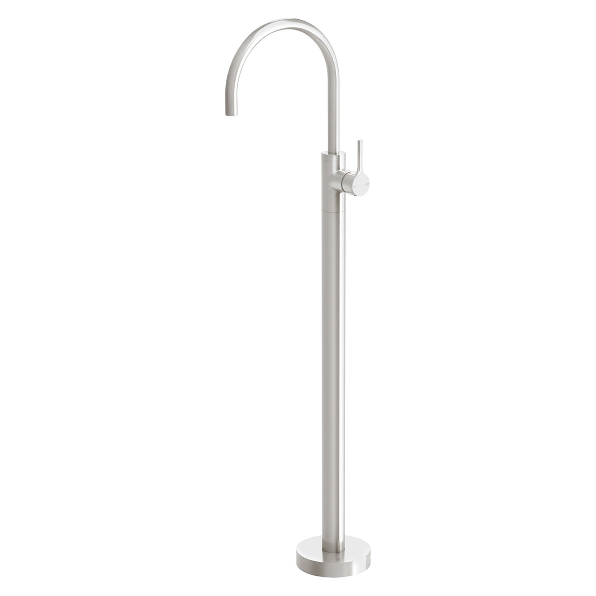 Phoenix Vivid Slimline Oval Floor Mounted Bath Mixer Brushed Nickel 3D Viewer