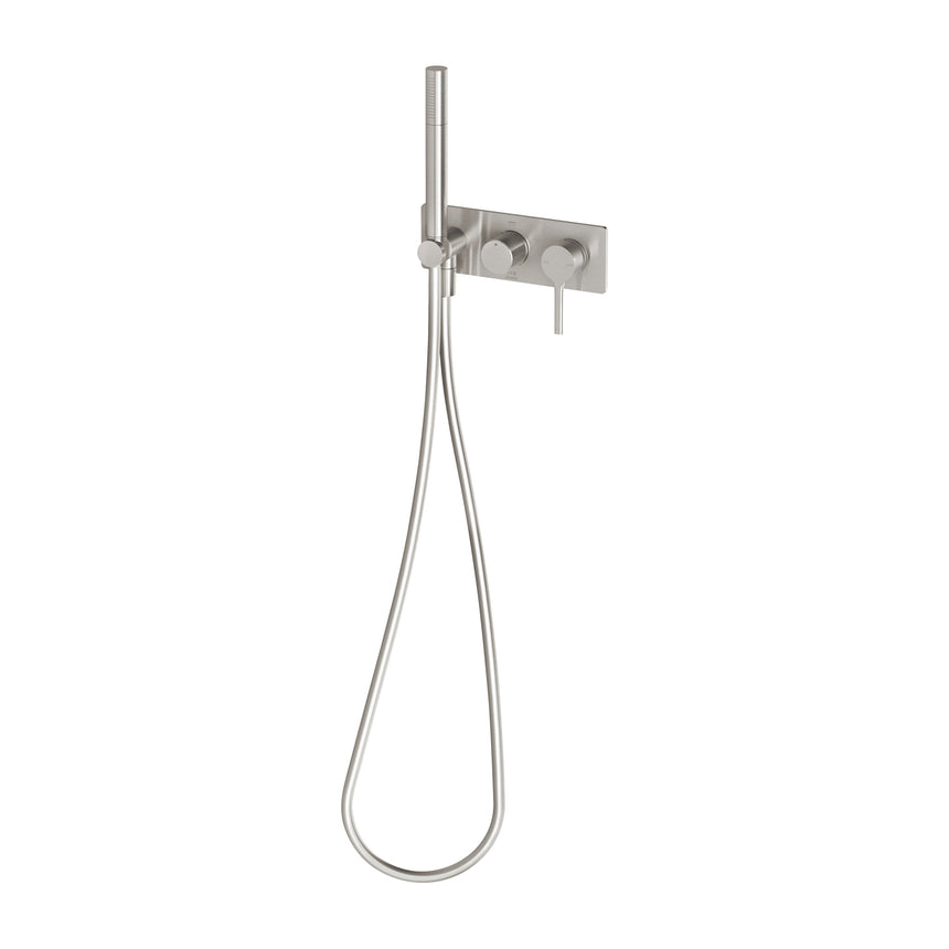 Phoenix Vivid Slimline Oval Wall Shower System Brushed Nickel, product view