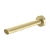 Phoenix Vivid Slimline Oval Wall Bath Outlet 180mm Brushed Gold