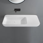 Rocca Solid Surface Wall Hung Basin 900x400x120mm Matte White