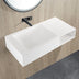 Crete Solid Surface Wall Hung Basin 1000x460x200mm Matte White