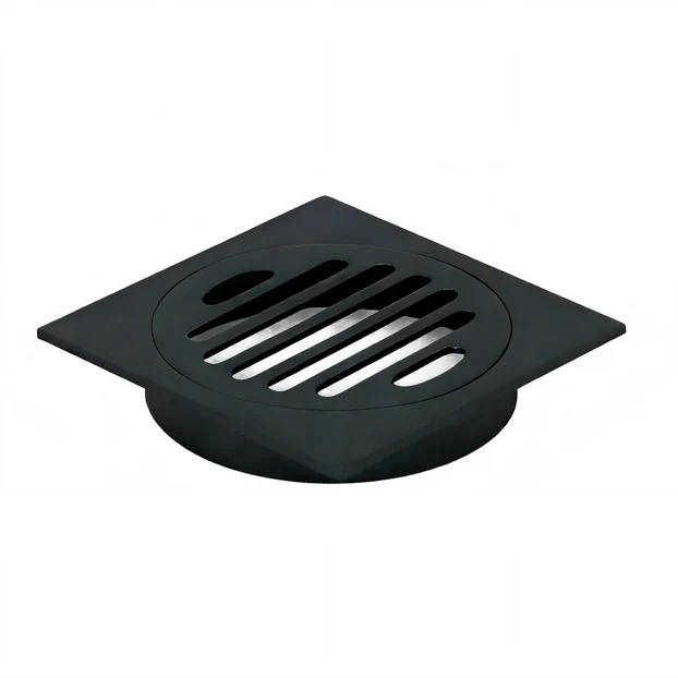 Lukka Square Floor Waste Black / Regular by Tilemall