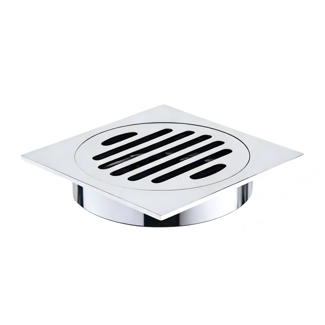 Lukka Square Floor Waste Chrome / Regular by Tilemall