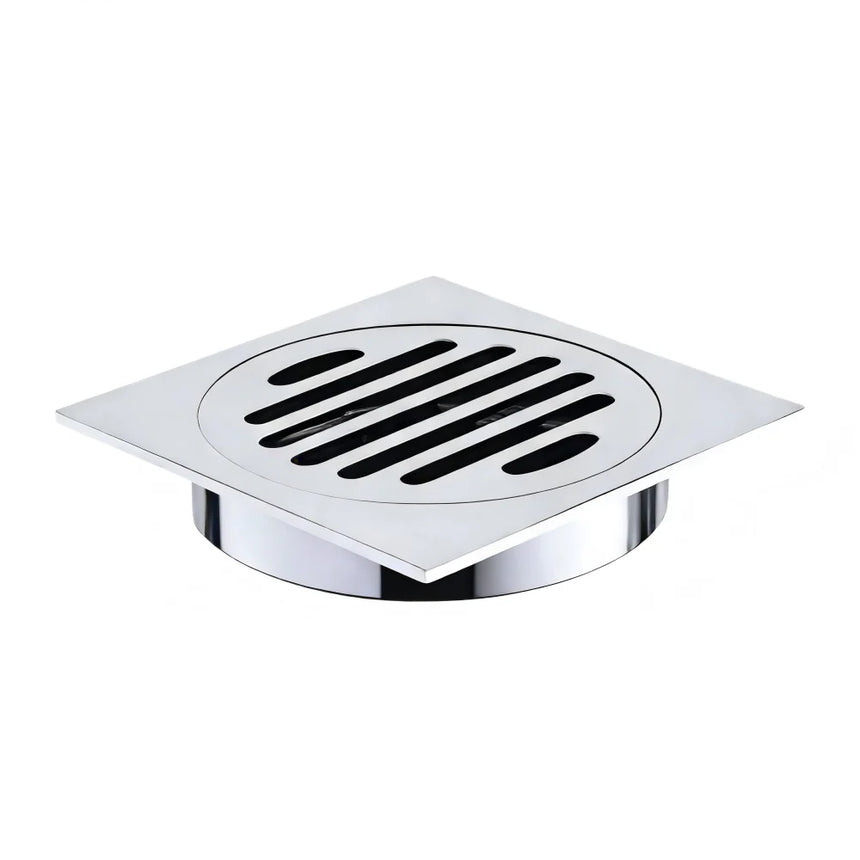 Lukka Square Floor Waste Chrome / Slim by Tilemall